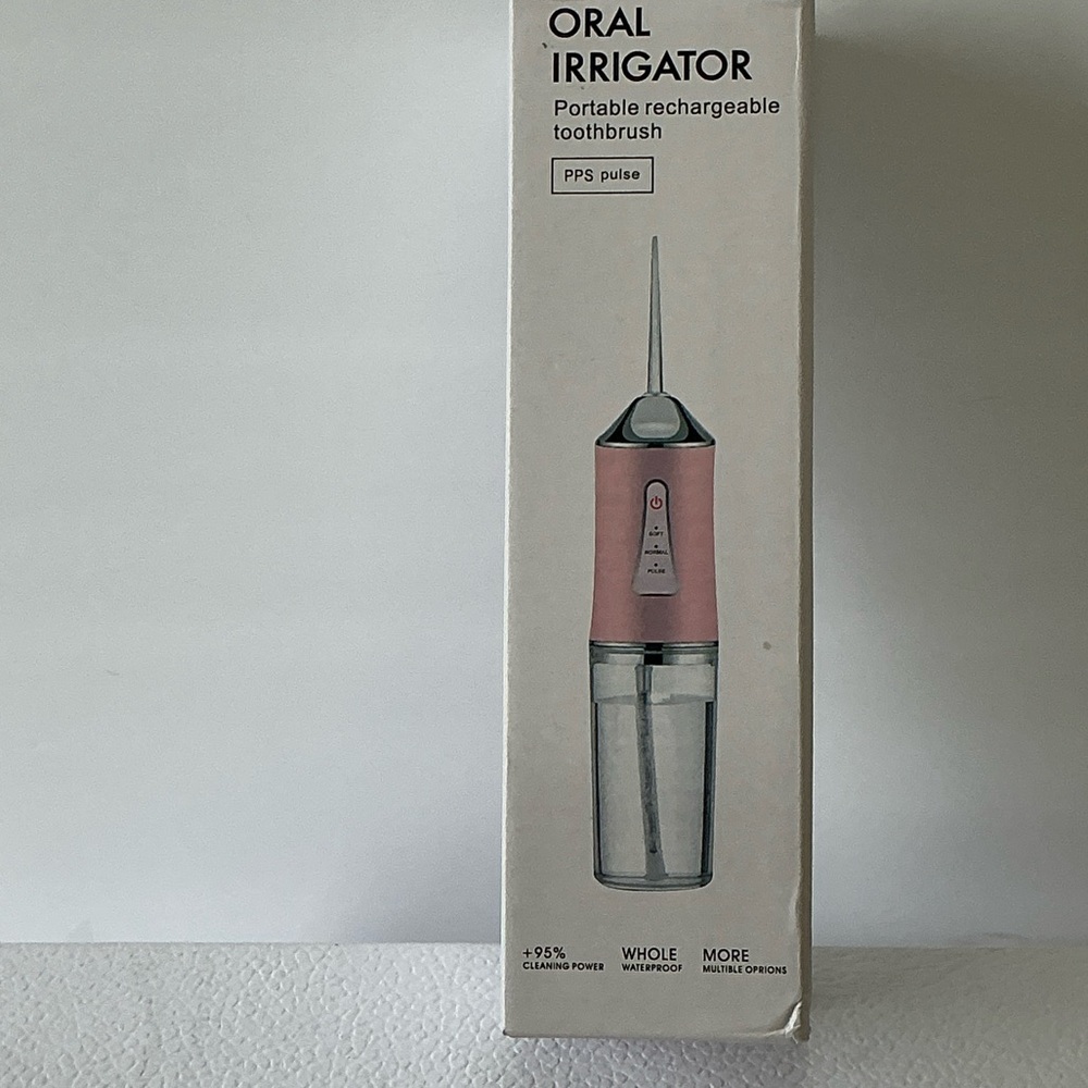 Pink Oral Irrigator Portable Rechargeable Toothbrush
